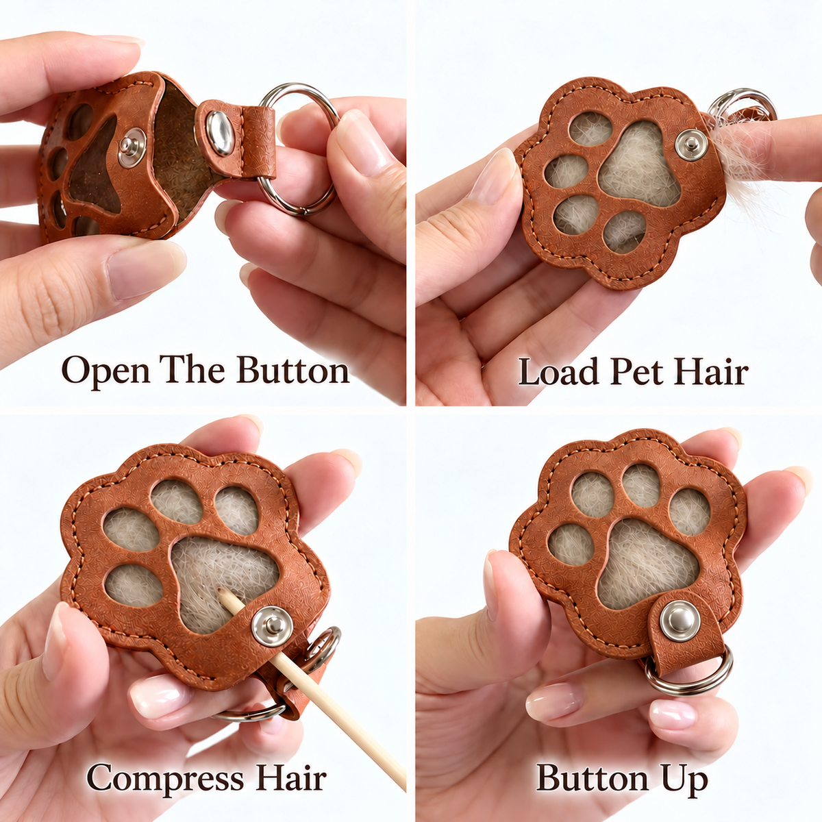 Dog Paw Keepsake Keychain