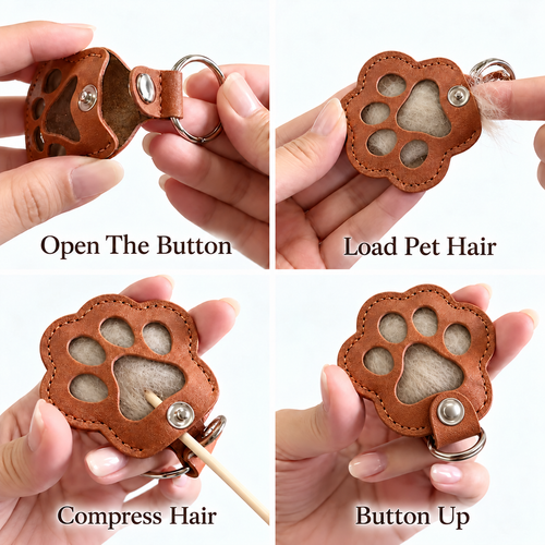 Dog Paw Keepsake Keychain